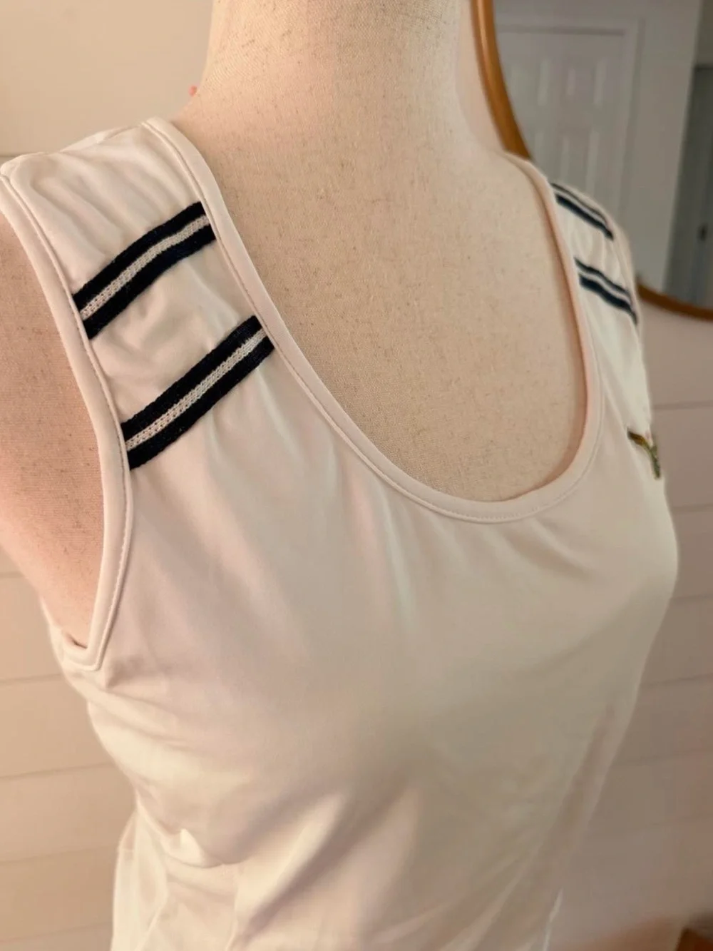 L’Oeuf Poché White Tennis Set Tank & Ruffle Skirt L XL Preppy